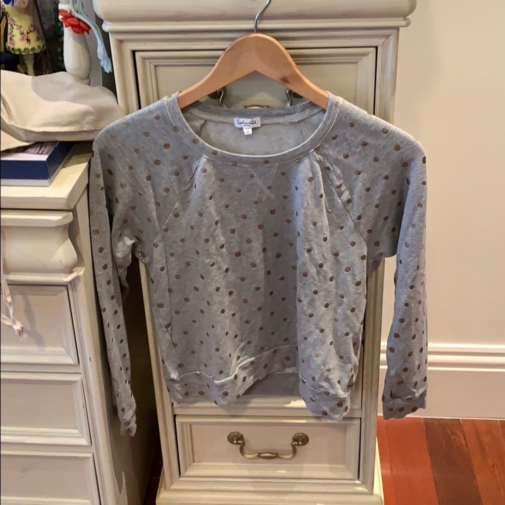 Splendid gray long sleeve sweater shirt